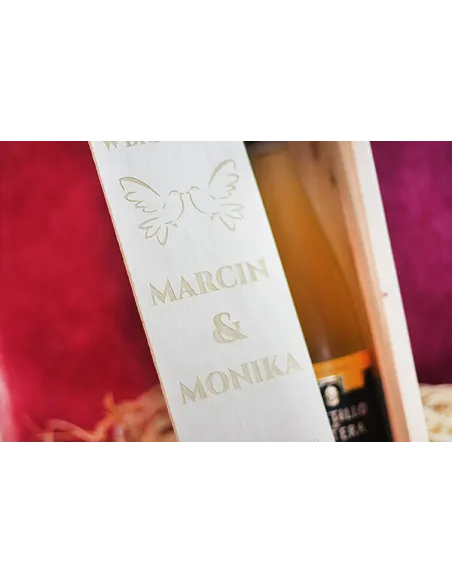 Skrzynka na Wino Prezent Walentynki Grawer Hit – Prezent