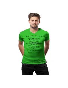 Koszulka z Nadrukiem Imię Najlepszy na Świecie na Zamówienie