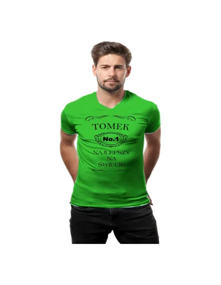 Koszulka z Nadrukiem Imię Najlepszy na Świecie na Zamówienie