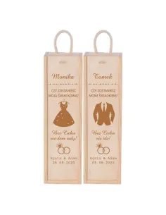 Skrzynka na Wino Prośba o Świadkowanie Grawer z Grawerem