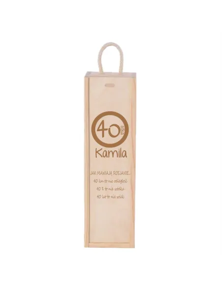 Skrzynka Pudełko na Wino Prezent na Urodziny – Urodziny