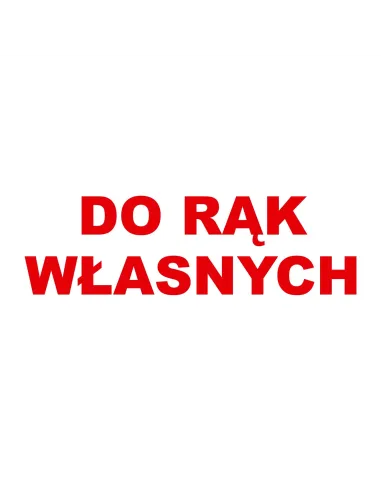 Pieczątka do Rąk Własnych – Pieczątka Rąk Własnych Tanie