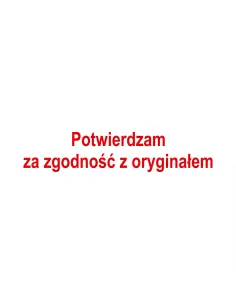 Pieczątka Potwierdzam za Zgodność Pieczątka Potwierdzam