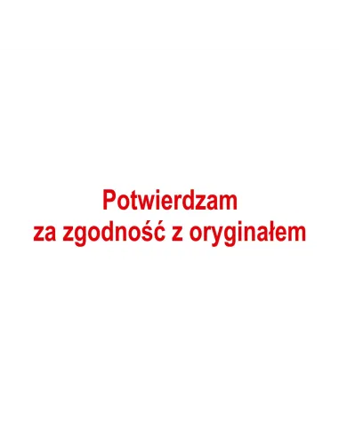 Pieczątka Potwierdzam za Zgodność Pieczątka Potwierdzam