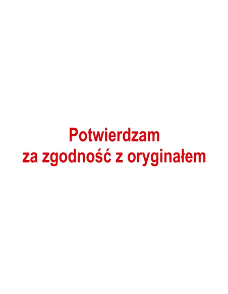 Pieczątka Potwierdzam za Zgodność Pieczątka Potwierdzam