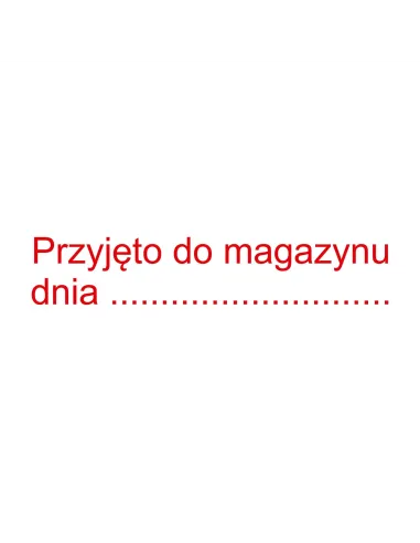 Pieczątka Przyjęto do Magazynu Pieczątki z logo na Auto