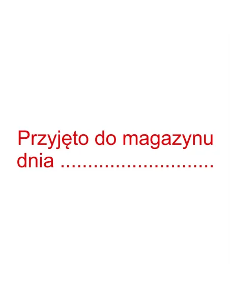 Pieczątka Przyjęto do Magazynu Pieczątki z logo na Auto