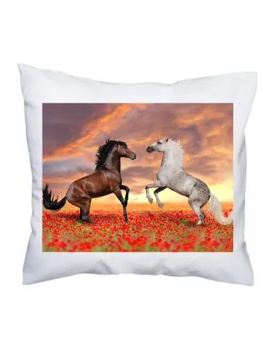 Poduszka z Nadrukiem Personalizowany Foto Konie Reklamowy