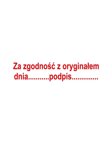 Pieczątka – Za Zgodność z Oryginałem Data Podpis z logo