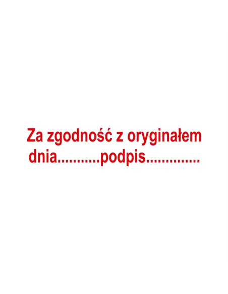 Pieczątka – Za Zgodność z Oryginałem Data Podpis z logo