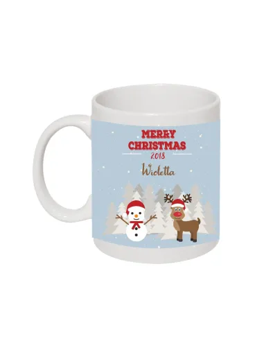 Kubek z Nadrukiem Personalizowany na Prezent Świątecznym