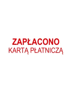 Pieczątka Zapłacono Kartą Płatniczą Pieczątka Zapłacono
