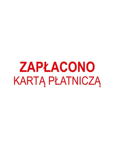 Pieczątka Zapłacono Kartą Płatniczą Pieczątka Zapłacono