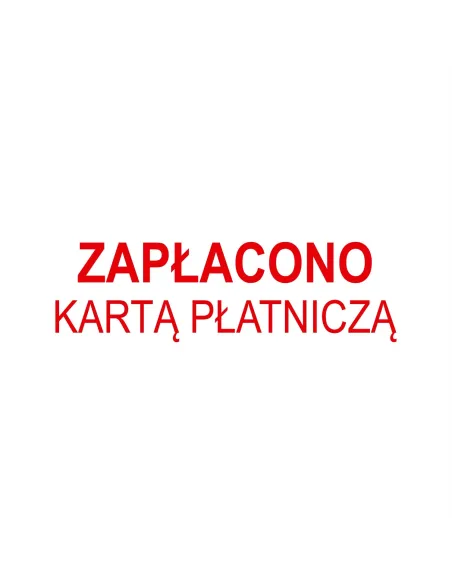 Pieczątka Zapłacono Kartą Płatniczą Pieczątka Zapłacono