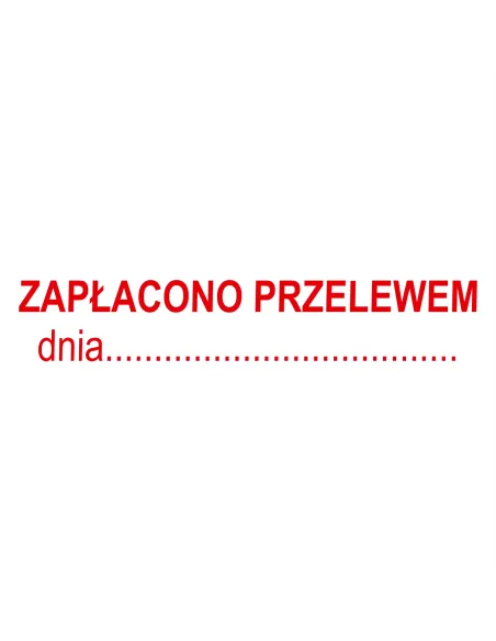 Pieczątka – Zapłacono Przelewem Dnia – Pieczątki z logo