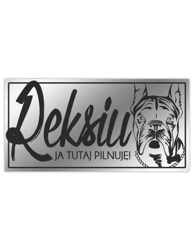 Tabliczka Personalizowany z Grawerem Uwaga Zły Pies