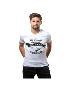 Koszulka z Nadrukiem Tak Wyglada Najlepzy Wędkarz Świecie