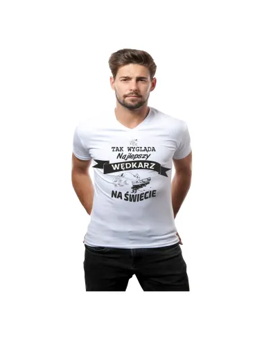 Koszulka z Nadrukiem Tak Wyglada Najlepzy Wędkarz Świecie