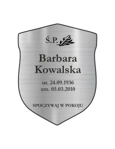 Tabliczka Personalizowany z Grawerem Nagrobna Nagrobkowa