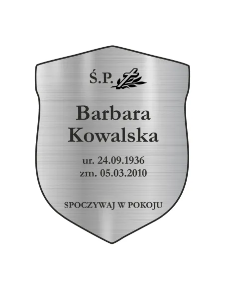 Tabliczka Personalizowany z Grawerem Nagrobna Nagrobkowa
