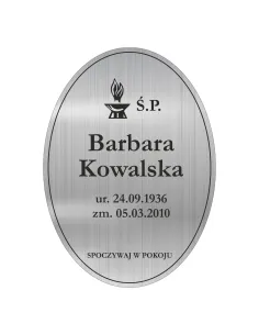 Tabliczka Nagrobna Nagrobkowa Grawer Nierdzewna z Grawerem