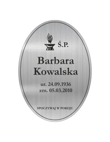 Tabliczka Nagrobna Nagrobkowa Grawer Nierdzewna z Grawerem