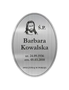 Tabliczka – Nagrobna Nagrobkowa Grawer Nierdzewna Promocyjny