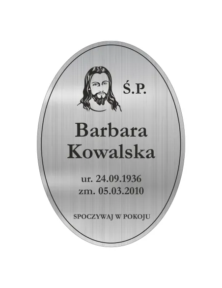 Tabliczka – Nagrobna Nagrobkowa Grawer Nierdzewna Promocyjny