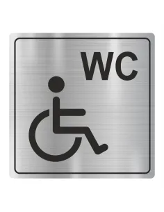 Tabliczka Piktogram Nierdzewna Grawer Wc Toaleta z Grawerem