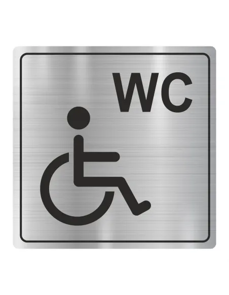 Tabliczka Piktogram Nierdzewna Grawer Wc Toaleta z Grawerem