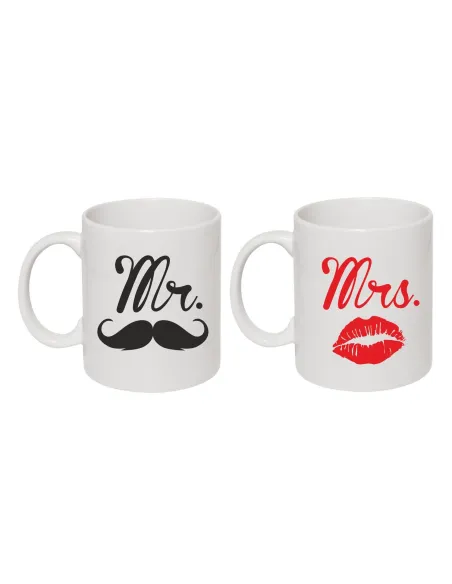 Kubek z Nadrukiem Mr Mrs Mr. Mrs Personalizowany Reklamowy