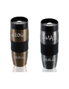 Kubek Termiczny z Grawerem dla Par Mąż Żona na Prezent