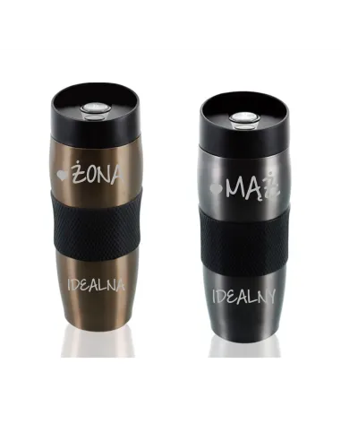 Kubek Termiczny z Grawerem dla Par Mąż Żona na Prezent