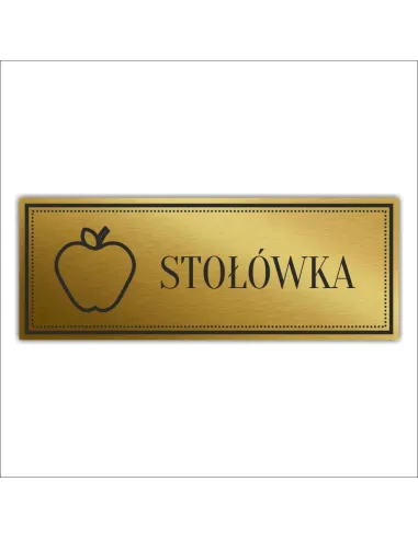 Tabliczka Złota Srebrna na Drzwi Stołówka Piktogram