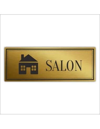Tabliczka Złota Srebrna Drzwi Salon Piktogram Nierdzewna