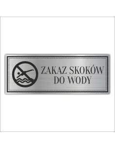 Tabliczka Grawerowana Zakaz Skoków Wody Personalizowany