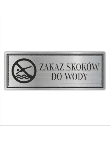 Tabliczka Grawerowana Zakaz Skoków Wody Personalizowany