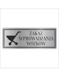 Tabliczka Personalizowany z Grawerem Grawerowana Zakaz