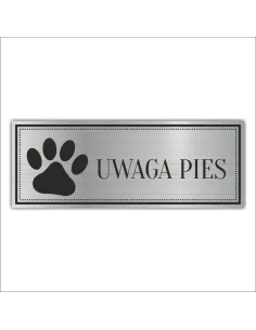 Tabliczka Grawerowana Piktogram Uwaga Pies Zły z Grawerem