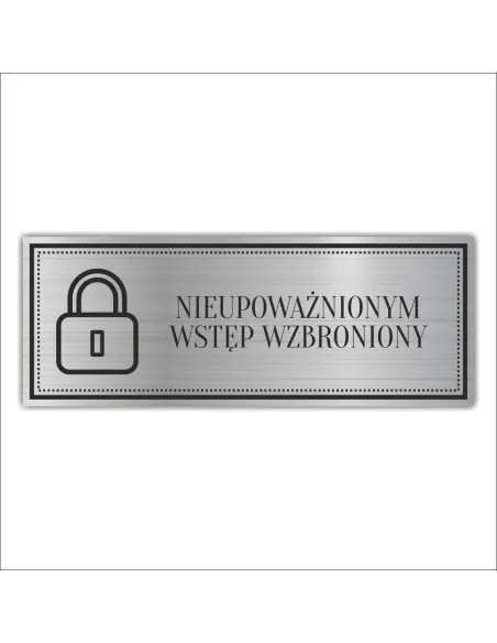 Tabliczka Personalizowany z Grawerem Nieupoważnionym