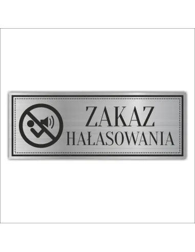 Tabliczka – Piktogram Grawerowana Zakaz Hałasowania