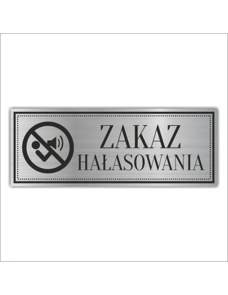 Tabliczka – Piktogram Grawerowana Zakaz Hałasowania