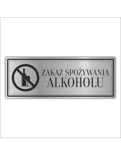 Tabliczka Piktogram Grawerowana Zakaz Alkoholu z Grawerem
