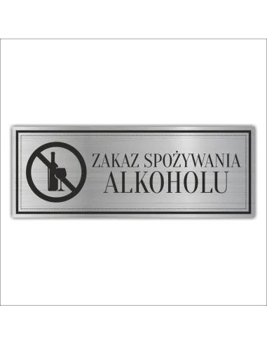 Tabliczka Piktogram Grawerowana Zakaz Alkoholu z Grawerem