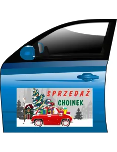 Magnes Reklamowy Tablica 30x60cm Choinki Święta z Nadrukiem