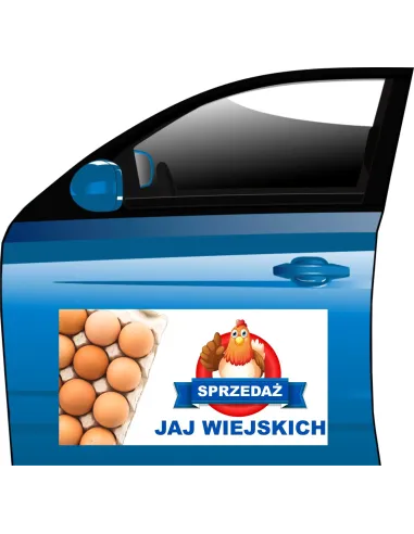 Magnes 30x60 cm Jaja Wiejskie Reklamy Personalizowany
