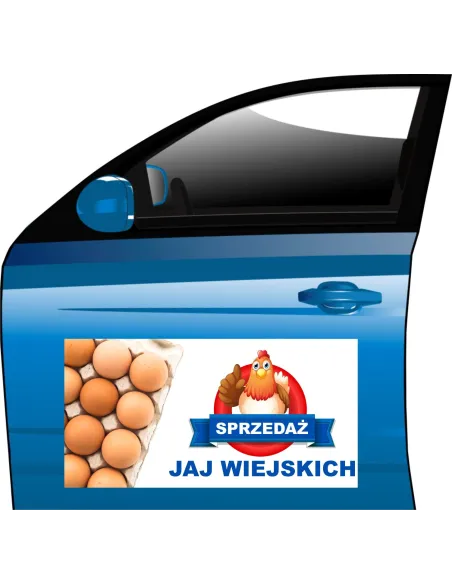 Magnes 30x60 cm Jaja Wiejskie Reklamy Personalizowany