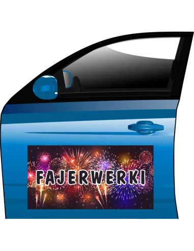 Magnes Reklamowy Sprzedaż Fajerwerek Baner Tanio z Nadrukiem