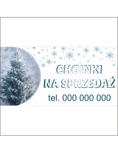 Baner 200x100cm – Reklamowy Plandece 200x100cm Duży Choinki
