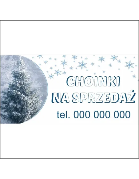 Baner 200x100cm – Reklamowy Plandece 200x100cm Duży Choinki